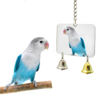 Parrot Bird Mirror Toys Bird Bell Toy Heart-Shaped Round Optional With Bell In Random Color Stair ABS Supply Accessories