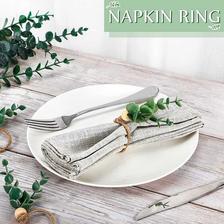 6-pieces-eucalyptus-napkin-rings-handmade-wooden-beads-home-decor-faux-greenery-napkin-holders-for-weddings-party-etc