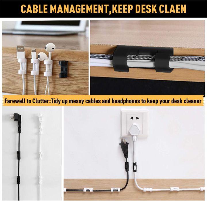 universal-cable-organizer-usb-cable-winder-desktop-tidy-cable-management-clips-cord-holder-wall-wire-manager-data-line-organisers