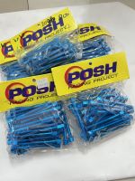 น๊อตPOSH ฟ้า หัวเหลี่ยม (M6x60) เกลียวเบอร์6 แบ่งขาย20/50/100ตัว