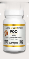 California Gold Nutrition, PQQ, 20 mg, contains 30 soft vegetable capsules.