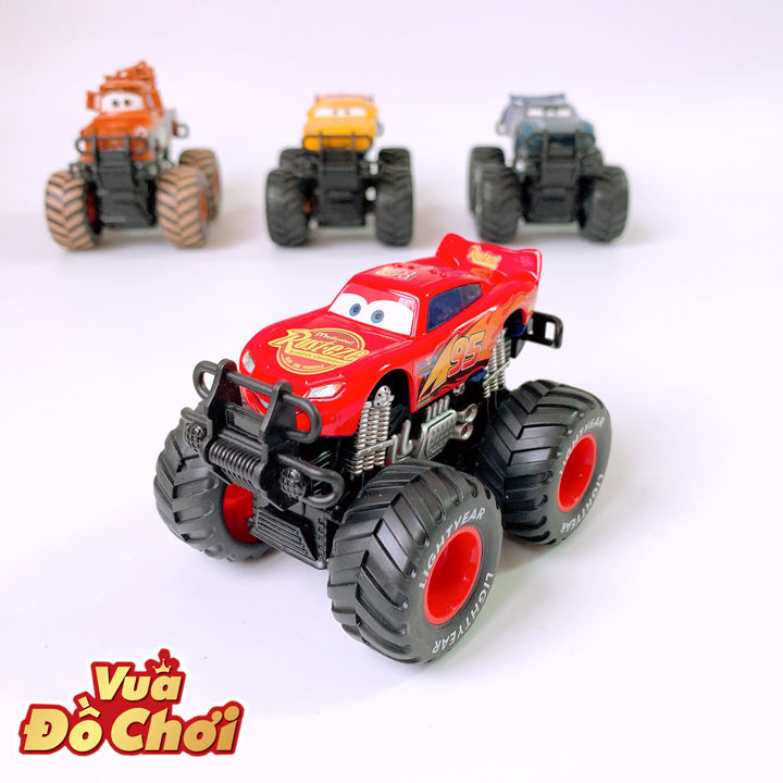 Xe Tải Quái Vật Mc Queen - Monster Truck Mc Queen- Bộ 4 Xe 