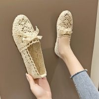 shoes beef tendon bottom fisherman mesh breathable hollow flat soft pregnant women peas shoe