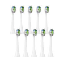 10 Piece Replacement Brush Heads Replacement for Philips HX6064 HX6930 HX6730 Sonic Electric Toothbrush Vacuum Soft DuPont White