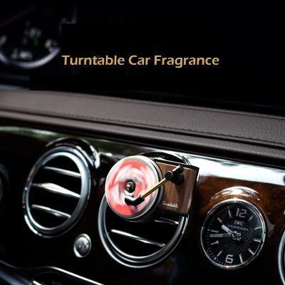 【DT】  hotRecord player Car Perfume Clip Air Freshener Phonograph Auto Air Vent Fragrance Smell Diffuser Solid Balm Interior Accessories