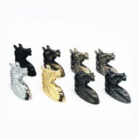 LCH Nordic Style Horse Head Creative Black Gold horse Matte Silver Knob Vintage Zinc Alloy Cabinet Handle Drawer Pull Door Hardware Locks