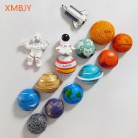 ❄♦♟ Planet Moon Refrigerator Magnet Sticker Astronaut Message Post Magnet 3D Creative Fridge Magnet Home Decoration Space Shuttle