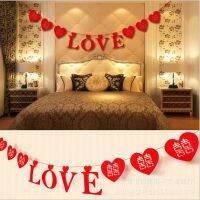 Large Heart Love Type Wedding Party Derorations Wedding supplies happy anniversary decorations Banners Streamers Confetti