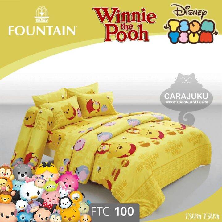 fountain-ชุดผ้าปูที่นอน-ไม่รวมผ้านวม-3-5ฟุต-5ฟุต-6ฟุต-ซูมซูม-tsum-tsum-เลือกสินค้าที่ตัวเลือก-total-ฟาวเท่น-ผ้าปู-ผ้าปูที่นอน-ผ้าปูเตียง