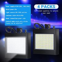 4 Strobe Lights White 108 Bright LED Bulbs Party Lights for Party Room Stage Dance Birthday DJ Bar Show