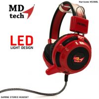 MD-Tech HURRICANE Gaming Stereo Headset รุ่น HS388L (สีแดง)