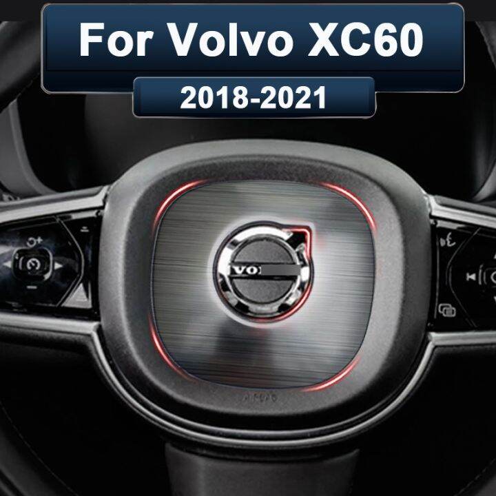 two-dog-sells-cars-สำหรับวอลโว่-xc60-2018-2019-2020-2021สแตนเลสศูนย์พวงมาลัยโลโก้3d-สติกเกอร์รถเฉพาะครอบคลุมตัดอุปกรณ์เสริม