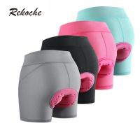 High-end original REKOCHE mountain bike womens silicone cushion underwear road bike quick-drying cycling pants sports fitness riding