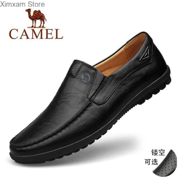 top-ximxam-store-broken-code-camel-brand-mens-shoes-breathable-and-comfortable-casual-leather-shoes-mens-leather-soft-bottom-peas-shoes-middle-aged-dad-shoes