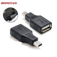 Mini USB USB 2.0 A Perempuan Untuk Micro/Mini USB B 5 Pin Laki-laki Plug OTG Host Adapter Converter Konektor hingga 480 Mbps Hitam AQJG