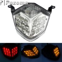 ☌สัญญาณเลี้ยว LED ไฟท้ายรถมอเตอร์ไซค์สำหรับ Kawasaki Ninja ZX-10R Ninja ZX-6R/636 2008-2010 Z750 07-2012 Z1000ไฟเบรกหลัง