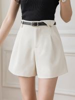 Korean Style Women Casual Shorts New 2023 Summer Solid Color All-match Basics High Waist Ladies Elegant Short Pants W1285