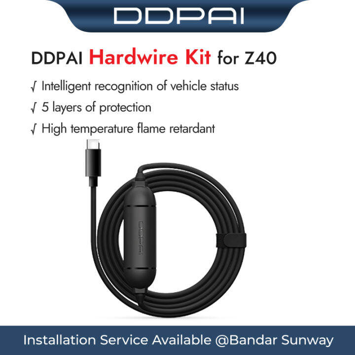 DDPAI Type C Hardwire Kit for Z50, Z40, Mola N3 Pro & Mini5 car dashcam