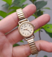 Đồng hồ SEIKO vàng mặt dạ quang dây chun cho NỮ kute đẹp mới thumbnail
