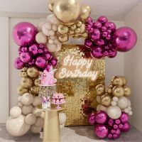 【hot】▼ Gold Balloons Arch Garland Metal Valentines Day Wedding Birthday