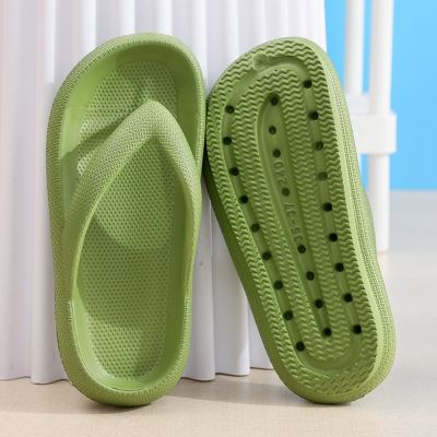 【CC】☊☇◑  Soft Sole Platform Flip Flops Clip Toe Eva Non-Slip Slippers Woman 2023 Thick Bottom Slides