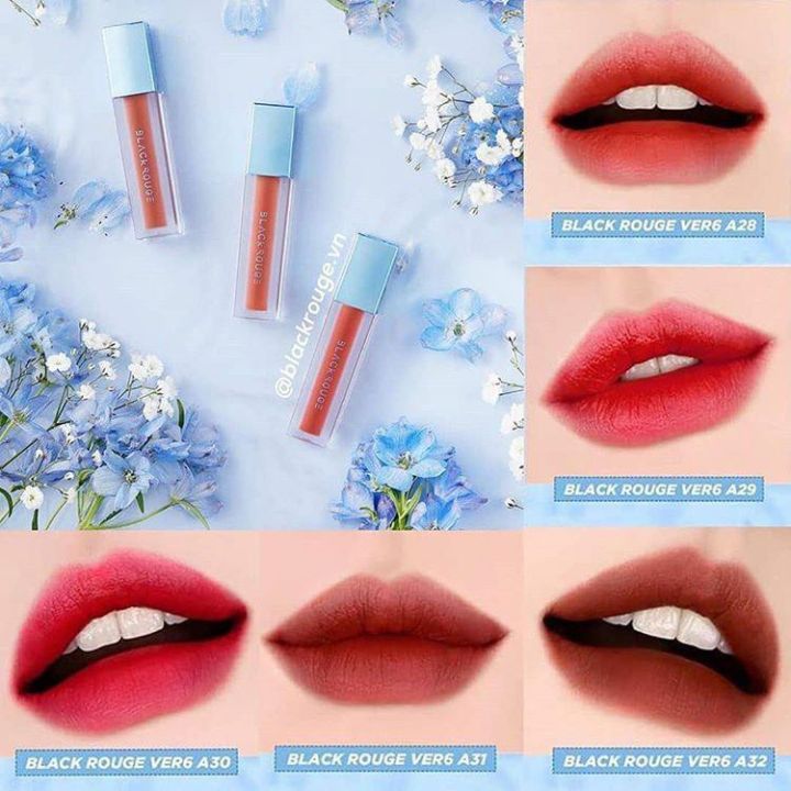 Son Black Rouge Air Fit Velvet Tint: Kết hợp giữa chất son lì và tint, Son Black Rouge Air Fit Velvet Tint đem đến cho bạn hiệu ứng môi mềm mịn, nổi bật trong hàng loạt các tông màu đẹp mê hồn. Thỏa sức sáng tạo và trổ tài blend màu cùng với Son Black Rouge Air Fit Velvet Tint bằng cách xem hình đính kèm này.