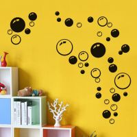 (Allen Cook)สติกเกอร์ติดผนังสี Bubble Kids Room ห้องอาบน้ำพื้นหลังสติ๊กเกอร์ตกแต่งบ้าน Self-Adhesive Mural Glass Window Decor Wallpaper