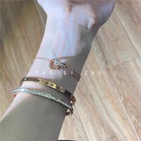 Vivienne Westwood High-end Roman numeral titanium steel fashion bracelet for women ins light luxury niche high-end non-fading bracelet