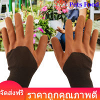 1คู่กันลื่นกันน้ำแรงงานทำงานสวนถุงมือการจัดการถุงมือ