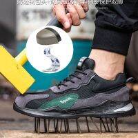 ผู้ชายรองเท้าเก็บหัวแม่เท้าBreathable Non-Slip Anti-Punctureความปลอดภัยในการก่อสร้างรองเท้ากลางแจ้งรองเท้าสำหรับทำงาน