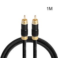 สายสัญญาณเสียงดิจิตอล RCA 24K ตัวเชื่อมชุบทอง S /Pdif RCA ตัวผู้ไป RCA ตัวผู้ RCA ตัวผู้สำหรับโฮมเธียเตอร์ HDTV ซับวูฟเฟอร์