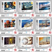 1000 new puzzle world famous paintings, stress relief puzzle toys, home decoration, childrens gifts