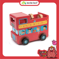 Tender Leaf Toys ของเล่นไม้ รถของเล่น กระปุกออมสินรถบัสลอนดอน London Bus Money Box