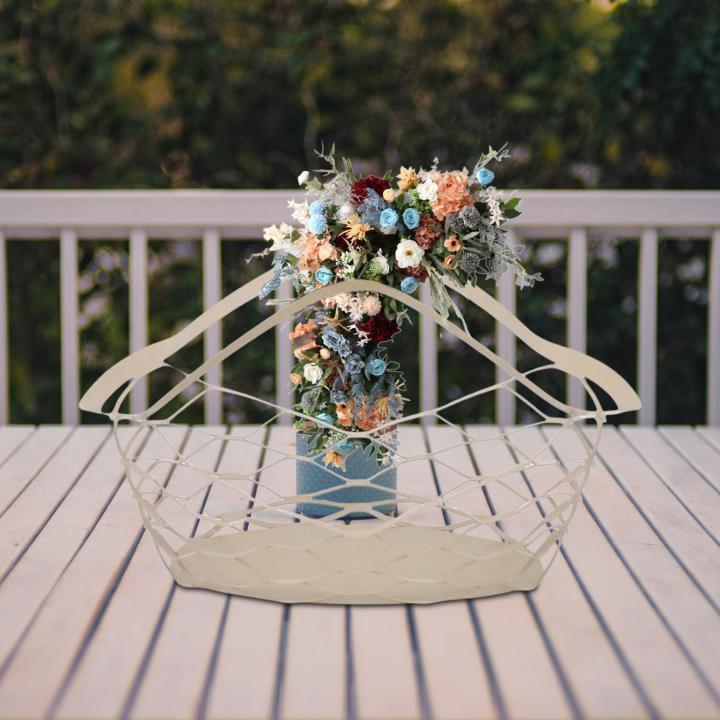 ตะกร้าเด็กผู้หญิงอเนกประสงค์โรแมนติกตัวยึดดอกไม้จัดกระเช้าดอกไม้-toolsnest-การตกแต่งบ้านสำหรับงานเลี้ยงวันหยุดงานแต่งงาน