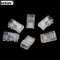 kebidu 10pcs RJ45 RJ-45 Ethernet Cables Module Plug Network Connector for UTP Cat5 Cat5e Network Cable Crystal Heads 8P8C HOT Cables