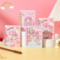 TINGTIAN อุปกรณ์สำนักงานนักเรียนเมโลดี้ของฉันสมุดวางแผนรายสัปดาห์ Cinnamoroll Notepad Kuromi สมุดบันทึก Notebook Mini