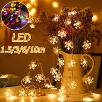 SH ไฟตกแต่งLED พร้อมส่งไฟ LED  ไฟตกแต่ง ไฟเกล็ดหิมะ ️ น่ารักมาไฟแต่งห้องนอน 10/20/40/100LED ไฟตกแต่งห้อง ไฟตกแต่งสวน