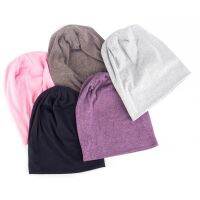 【YD】 Womens Fashion Plain Beanie Hat Cotton Slouchy for Knitted Ladies Skullies Cap