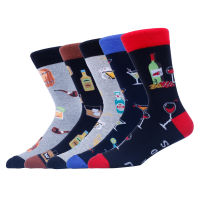 510 Pairs Lot Women Socks Letter Harajuku Fried Eggs Beer Funny Socks Dress High Quality Cotton Happy Skateboard Long Socks Men