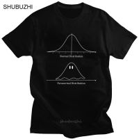 Funny Normal Distribution Paranormal Tshirts Men Cotton Humor Distribution Math Shirt Geometric Tee Short Sleeved Summer T-Shirt