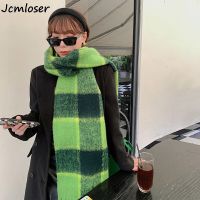 [High-end blanket] หรูหราฤดูหนาวผ้าพันคอแคชเมียร์ผู้หญิงออกแบบลายสก๊อตอบอุ่น Pashmina ผ้าห่มม้าผ้าพันคอหญิงผ้าคลุมไหล่ห่อหนา F Oulard Bufanda