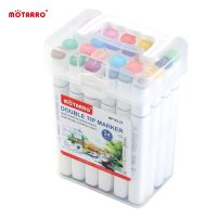 24 Colors Dual Tip Art Marker Pens for Children Coloring Drawing Sketching Card Making Illustration School supplies Highlighters Markers