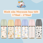 Bình sữa cho bé Moyuum 170ml 270ml họa tiết mây xanh lạc đà hoa cúc hoa