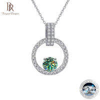 BagueRingen 100 925จี้เงินสำหรับผู้หญิงเครื่องประดับ Moissanite เพชรสร้อยคอด้วยกระพริบตาการตั้งค่า Moissanite หิน