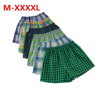 M-XXXXL mens underwear boxers loose shorts Classic Plaid Men Boxer Shorts Mix Colors Trunks Cotton Cuecas Underwear 4PCS