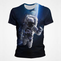 ใหม่ผู้ชายตลกแฟชั่นฤดูร้อนอวกาศนักบินอวกาศ3D พิมพ์เสื้อยืด O-คอระบายอากาศจักรวาลแบบ breathabletee