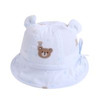 Topi Bucket ปีกกว้างหมวกชาวประมงสำหรับเด็กทารก,หมวกผ้าฝ้ายเด็กทารกกันแสงแดดอุปกรณ์สำหรับทารก