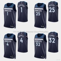 ✶❒ Cute 22-23 NBA Jersey Timberwolves Edwards Rivers Nowell Towns Navy Basketball Sports Vest Unisex Plus Size