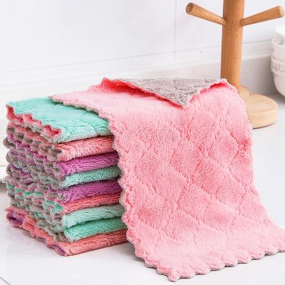 Dining Table Glass Cleaning Soft Towels Absorbent Microfiber Dish Cloth For Tableware Kitchen Rag Towel Hotel Household Cleaning