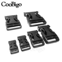 Plastic 15mm 20mm 25mm 32mm 38mm 50mm Dual Adjustable Buckle for Backpack Straps Luggage Webbing Bag Belt Accessories Black